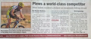 Evan Plews article mountain bike racer